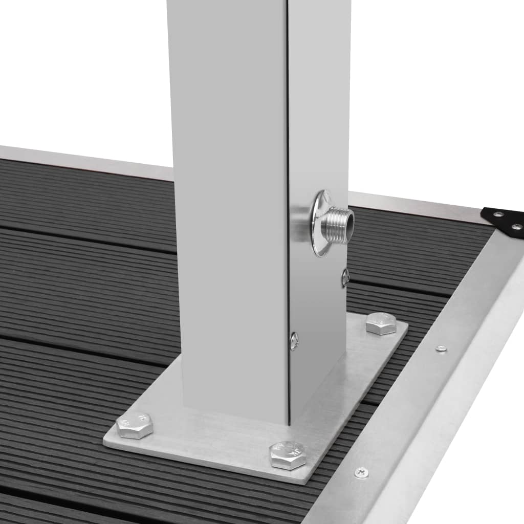 Galleria Design Outdoor Shower with Tray WPC Stainless Steel