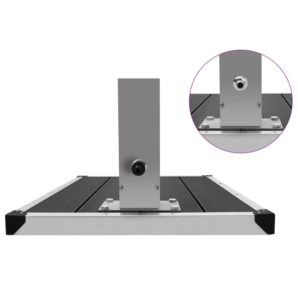 Galleria Design Outdoor Shower with Tray WPC Stainless Steel