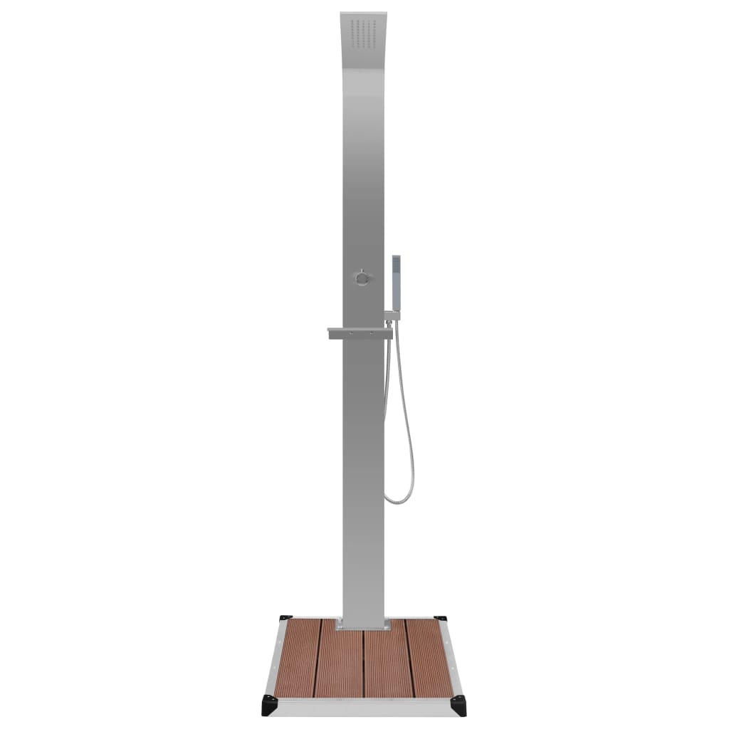 Galleria Design Outdoor Shower with Tray WPC Stainless Steel