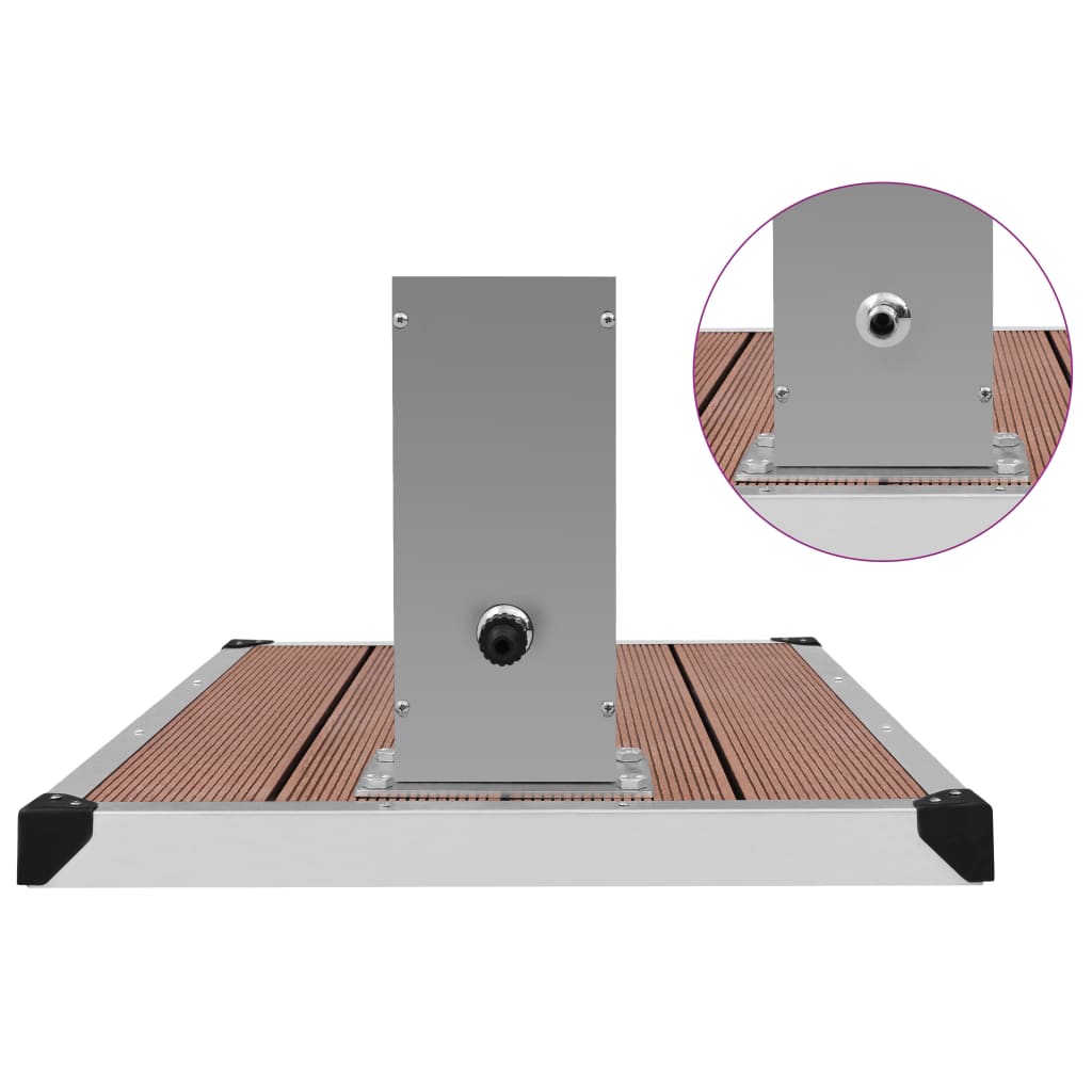 Galleria Design Outdoor Shower with Tray WPC Stainless Steel
