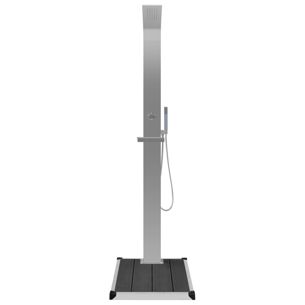 Galleria Design Outdoor Shower with Tray WPC Stainless Steel