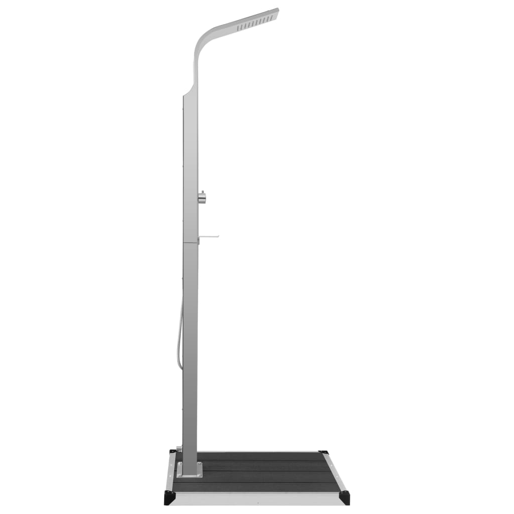 Galleria Design Outdoor Shower with Tray WPC Stainless Steel