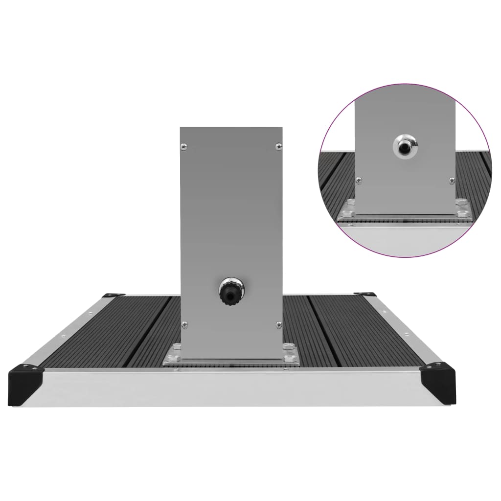 Galleria Design Outdoor Shower with Tray WPC Stainless Steel