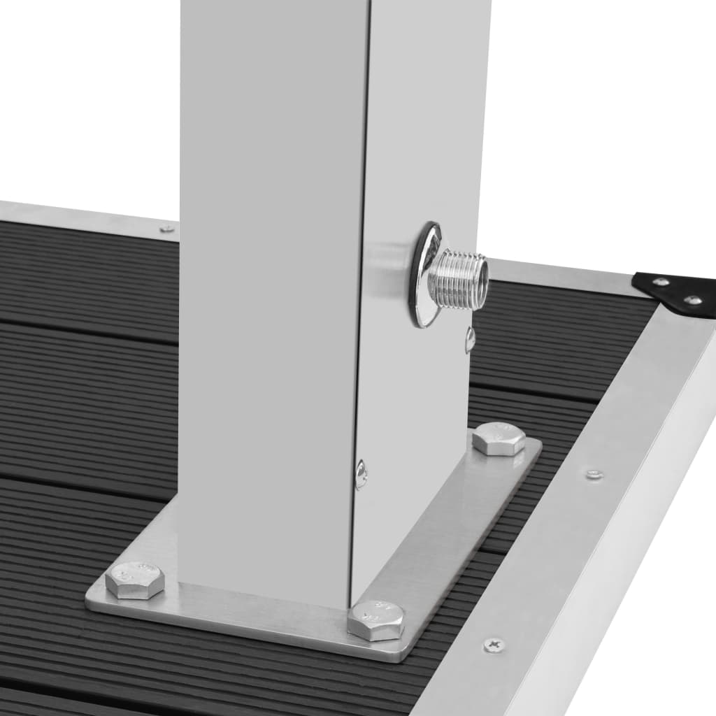 Galleria Design Outdoor Shower with Tray WPC Stainless Steel