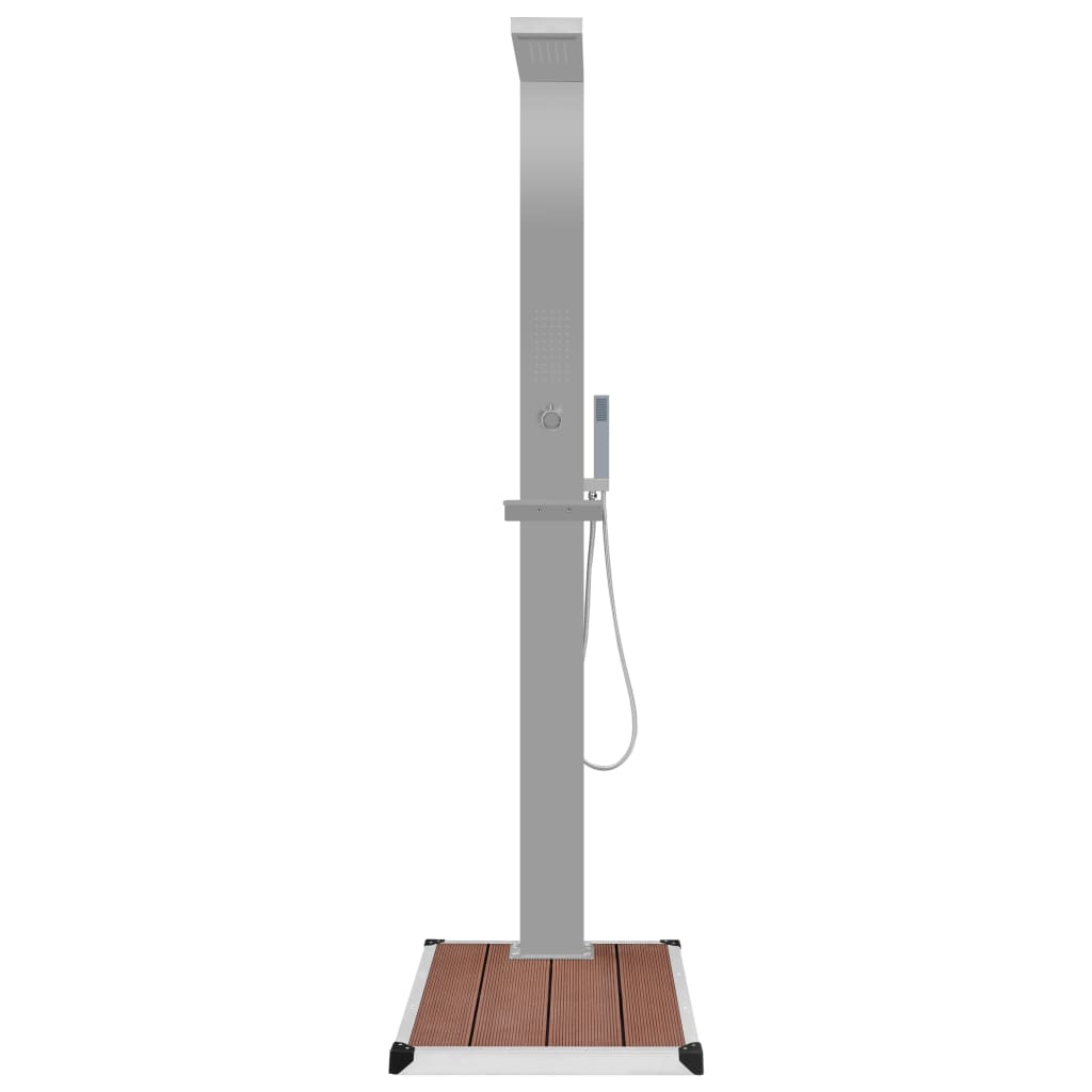 Galleria Design Outdoor Shower with Tray WPC Stainless Steel