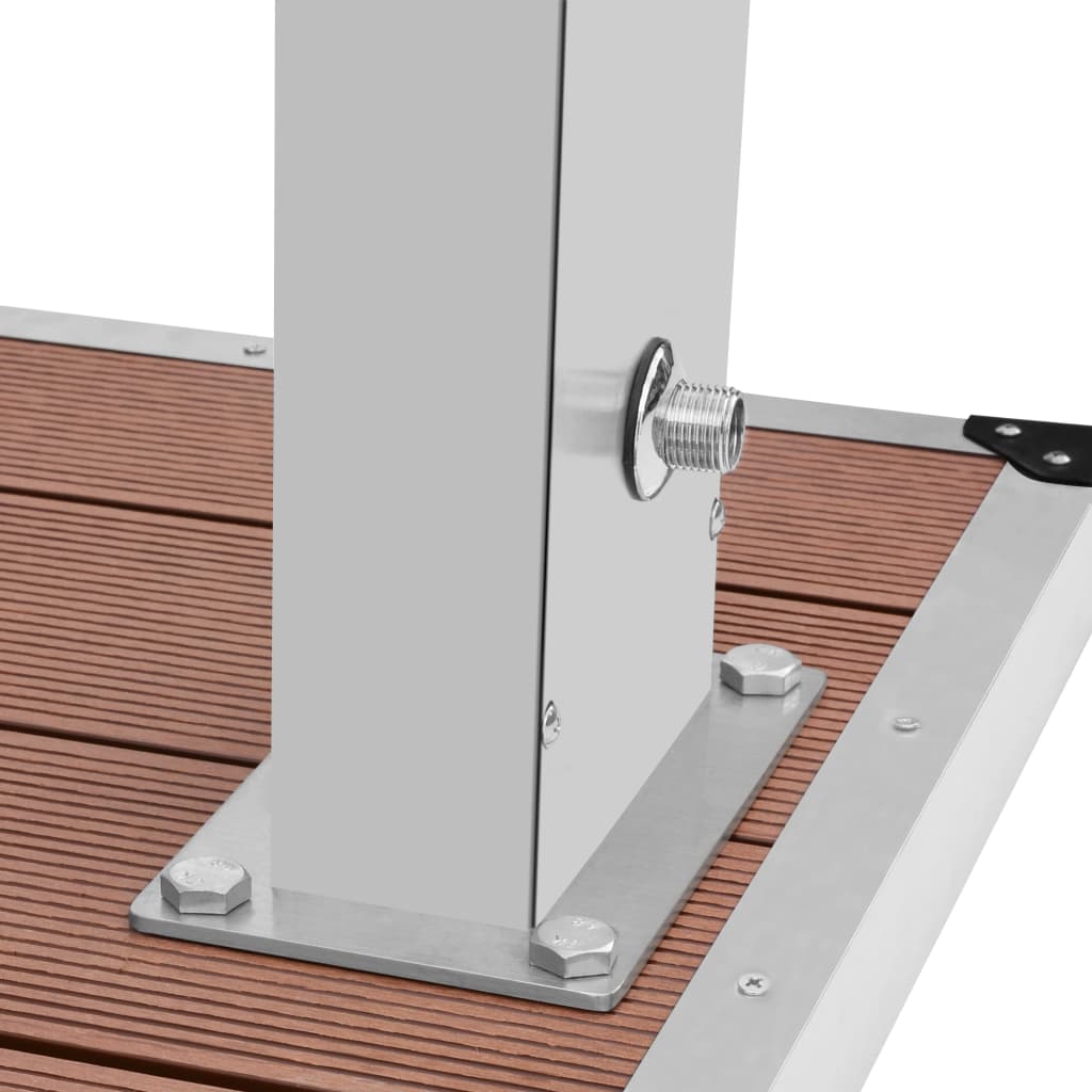 Galleria Design Outdoor Shower with Tray WPC Stainless Steel