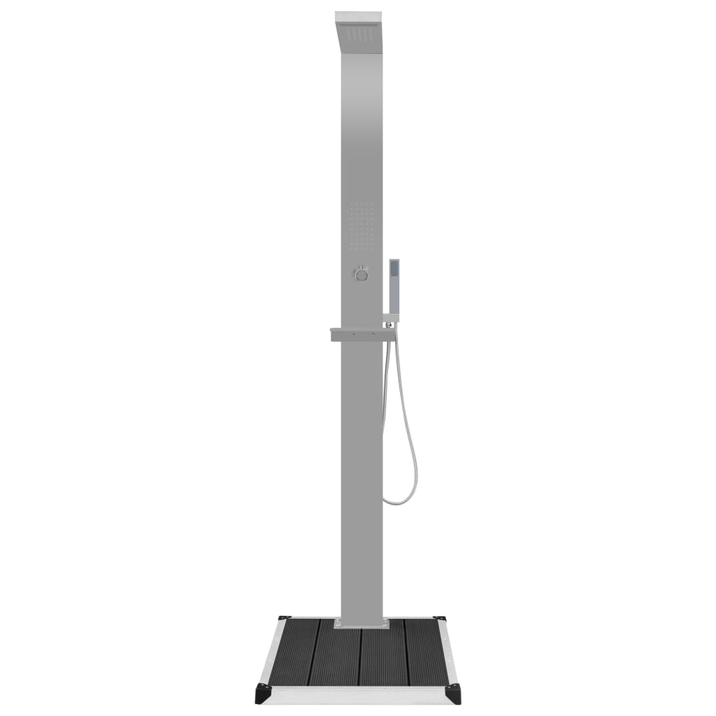 Galleria Design Outdoor Shower with Tray WPC Stainless Steel