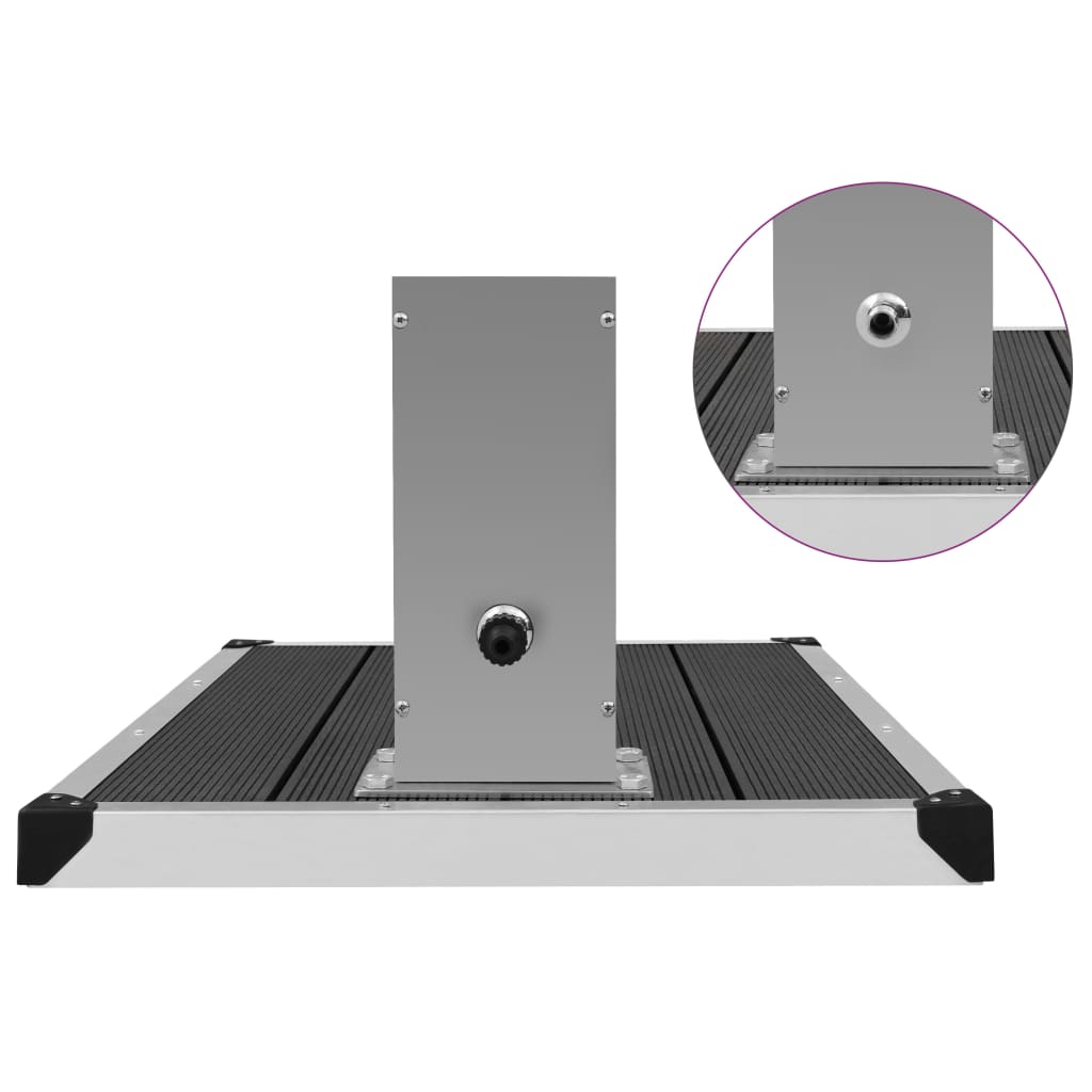 Galleria Design Outdoor Shower with Tray WPC Stainless Steel