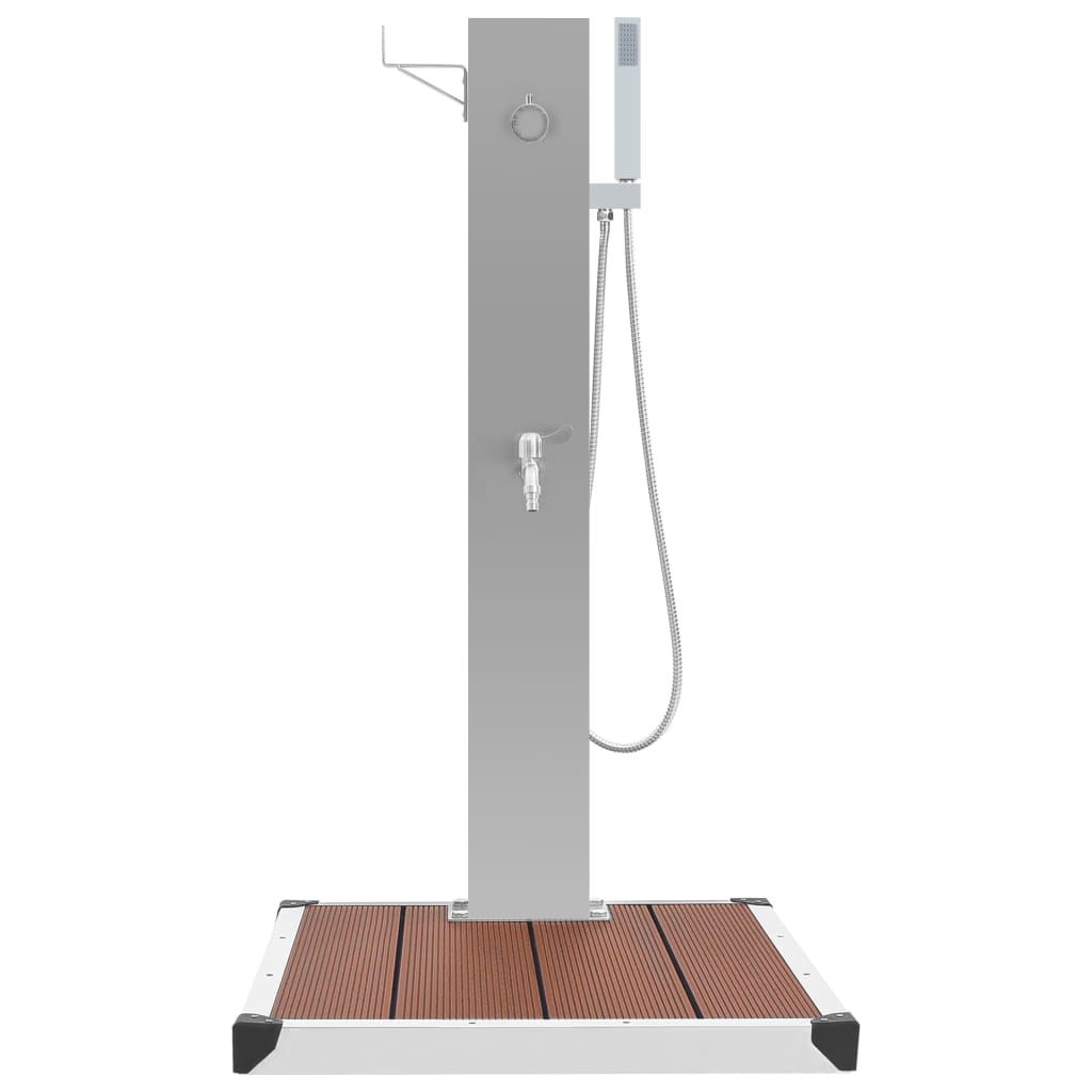 Galleria Design Outdoor Shower with Tray WPC Stainless Steel