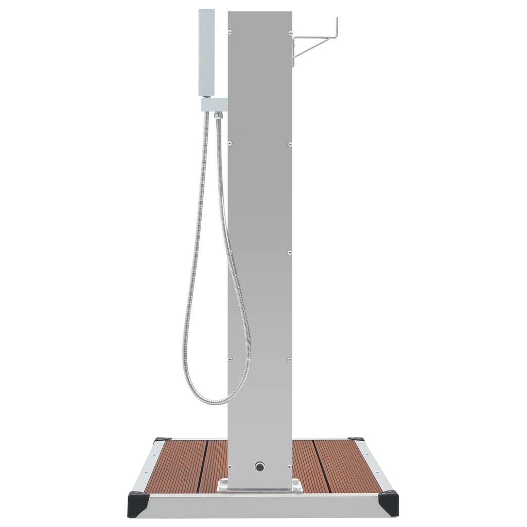 Galleria Design Outdoor Shower with Tray WPC Stainless Steel