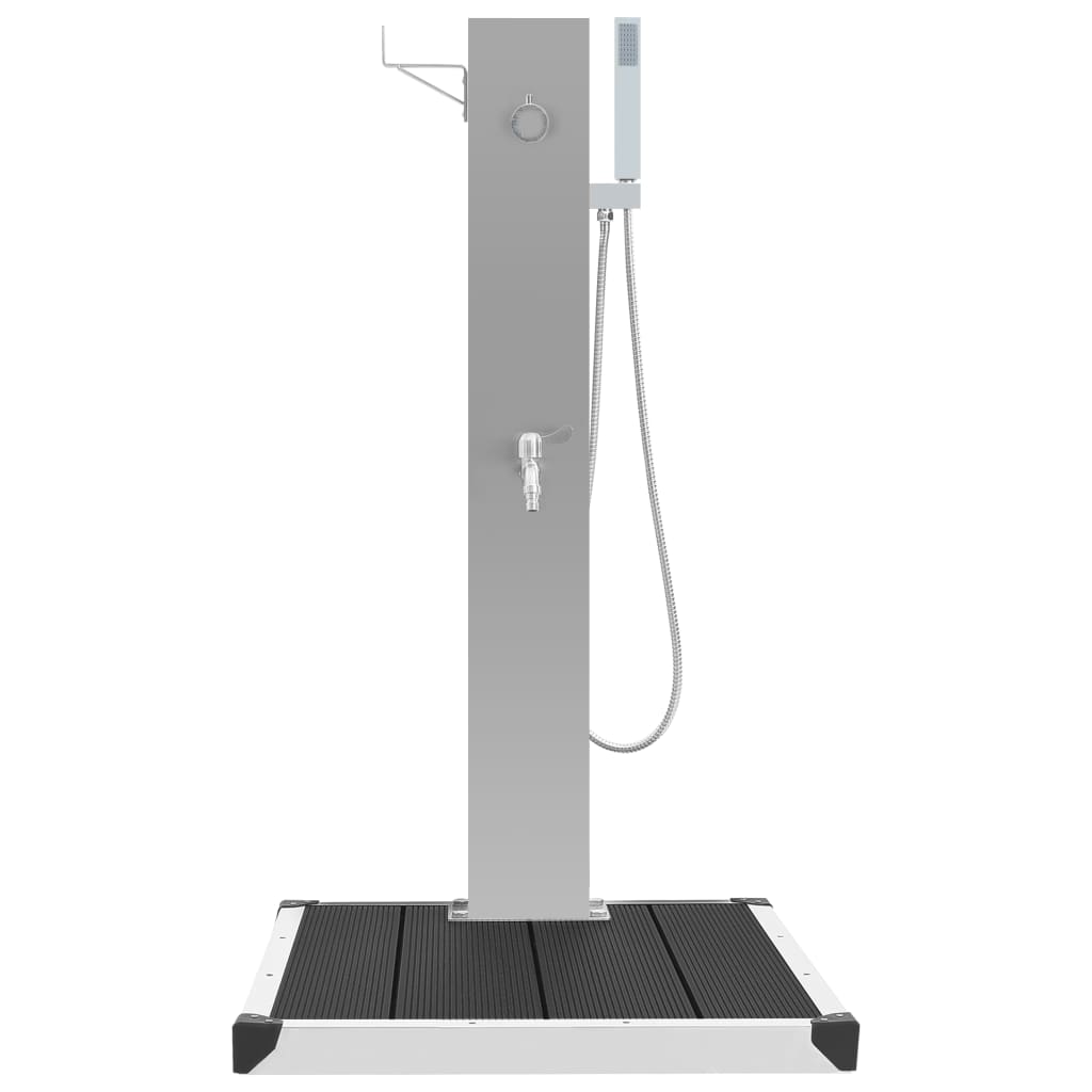 Galleria Design Outdoor Shower with Tray WPC Stainless Steel