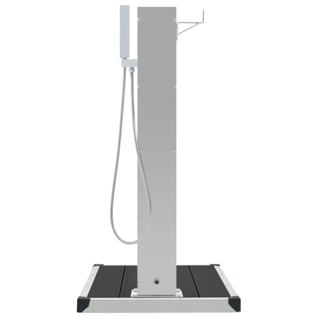 Galleria Design Outdoor Shower with Tray WPC Stainless Steel