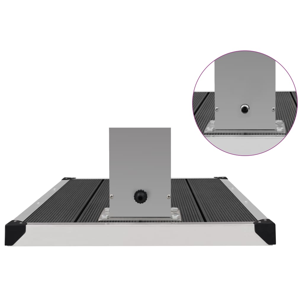 Galleria Design Outdoor Shower with Tray WPC Stainless Steel