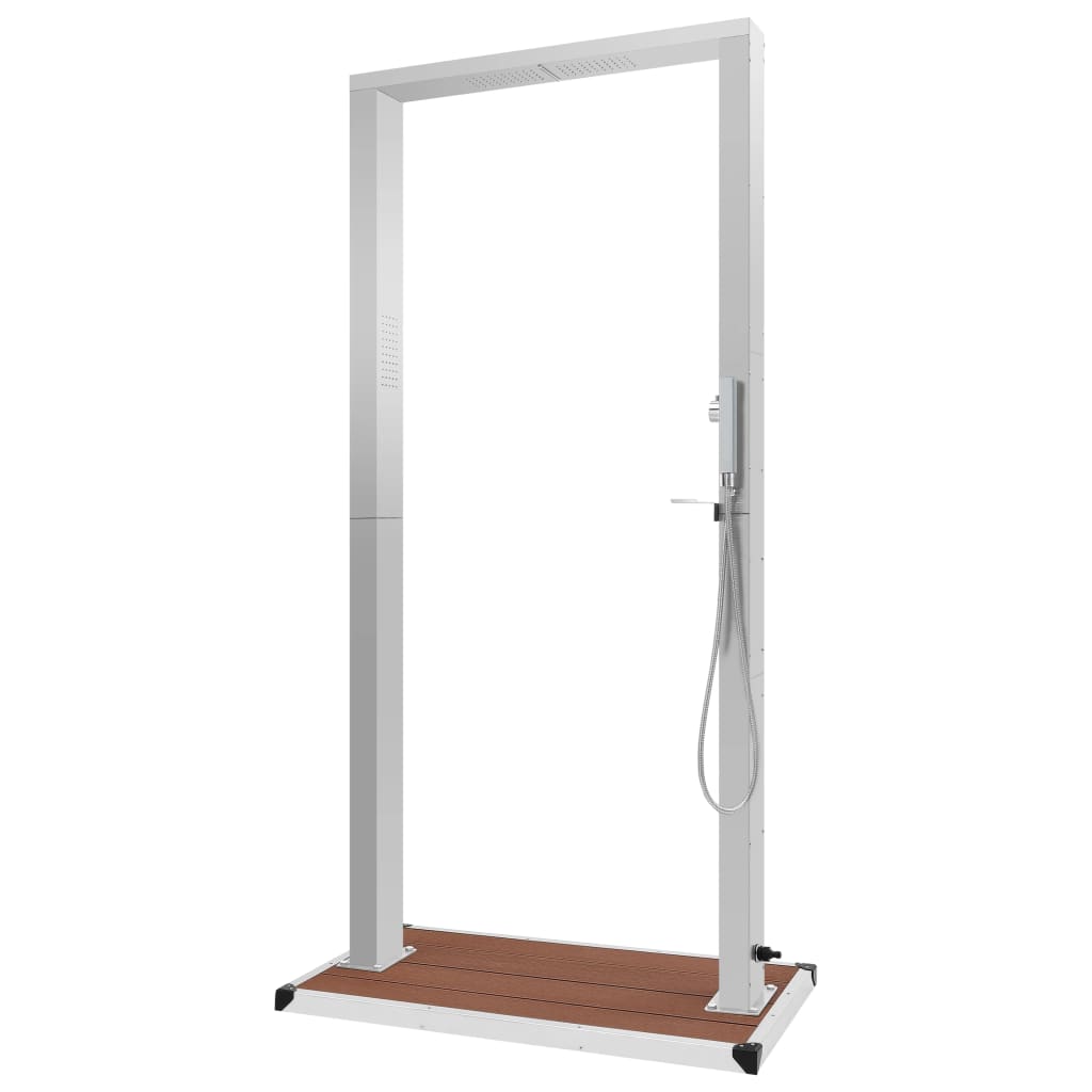 Galleria Design Outdoor Shower with Tray WPC Stainless Steel