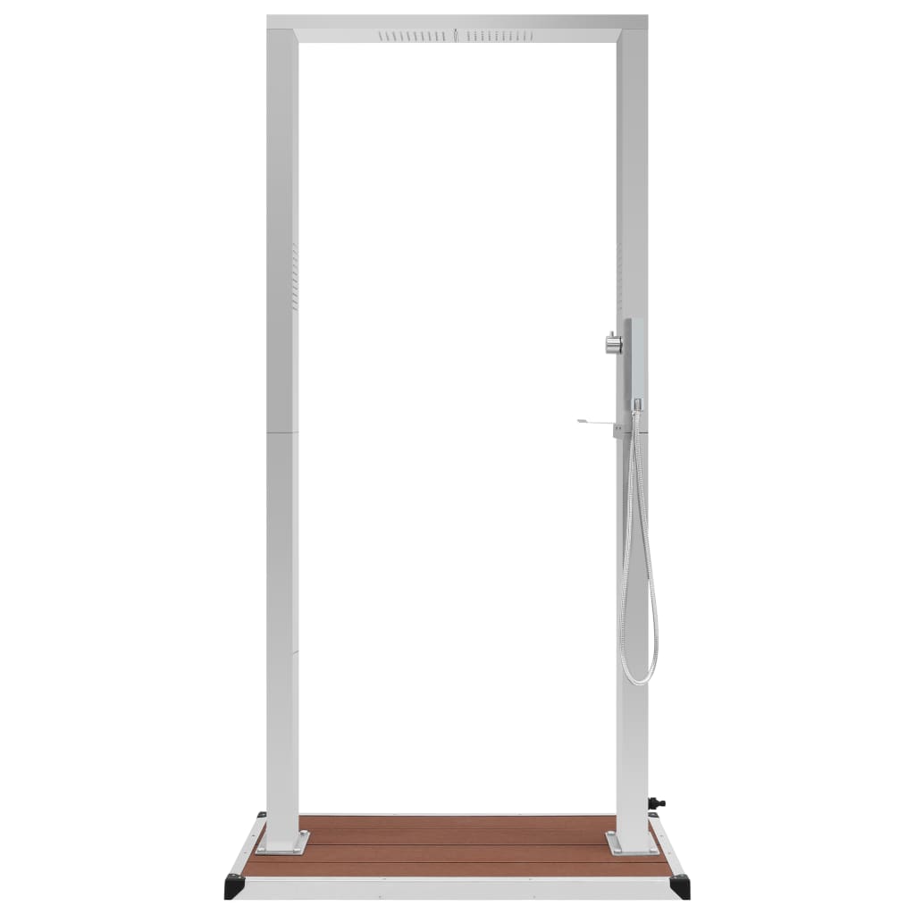 Galleria Design Outdoor Shower with Tray WPC Stainless Steel