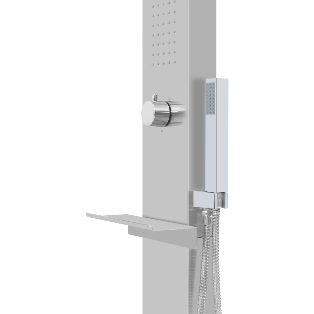 Galleria Design Outdoor Shower with Tray WPC Stainless Steel