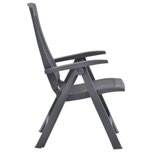 Galleria Design Garden Reclining Chairs 2 pcs Plastic Mocca