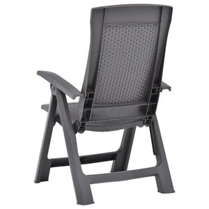 Galleria Design Garden Reclining Chairs 2 pcs Plastic Mocca