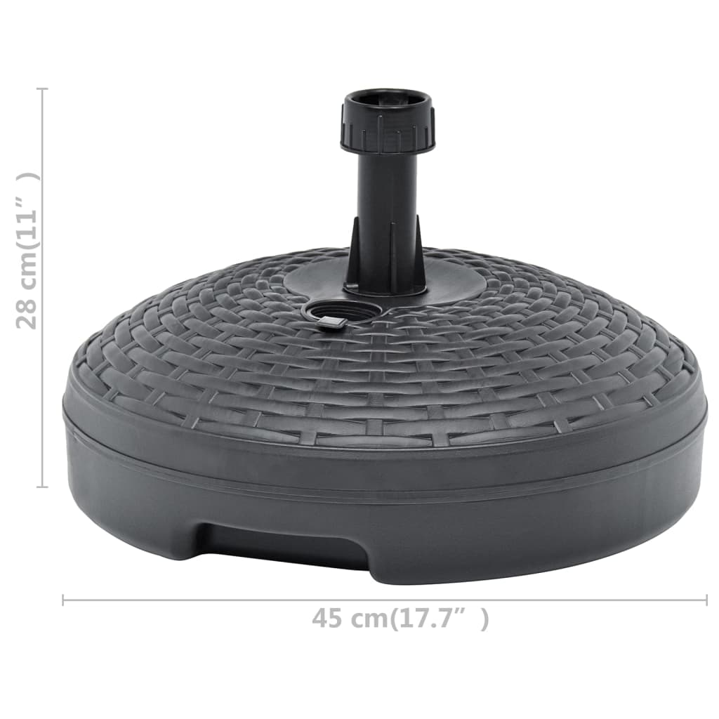 Galleria Design Umbrella Base Sand/Water Filled 20 L Anthracite Plastic Rattan
