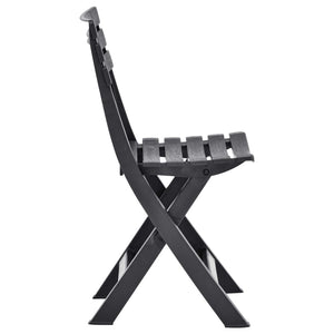 Galleria Design Folding Garden Chairs 2 pcs Plastic Anthracite