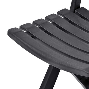 Galleria Design Folding Garden Chairs 2 pcs Plastic Anthracite