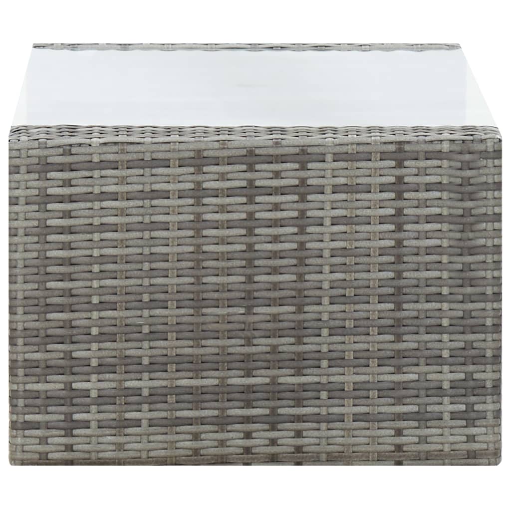 Galleria Design 4 Piece Garden Lounge Set with Cushions Poly Rattan Grey