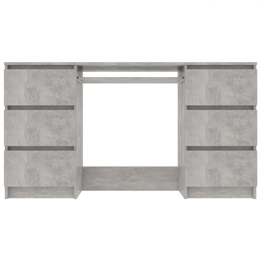 Galleria Design Writing Desk Concrete Grey 140x50x77 cm Engineered Wood