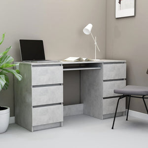 Galleria Design Writing Desk Concrete Grey 140x50x77 cm Engineered Wood
