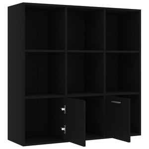 Galleria Design Book Cabinet Black 98x30x98 cm Engineered Wood