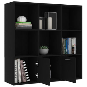 Galleria Design Book Cabinet Black 98x30x98 cm Engineered Wood