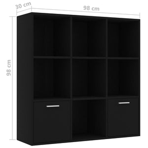 Galleria Design Book Cabinet Black 98x30x98 cm Engineered Wood