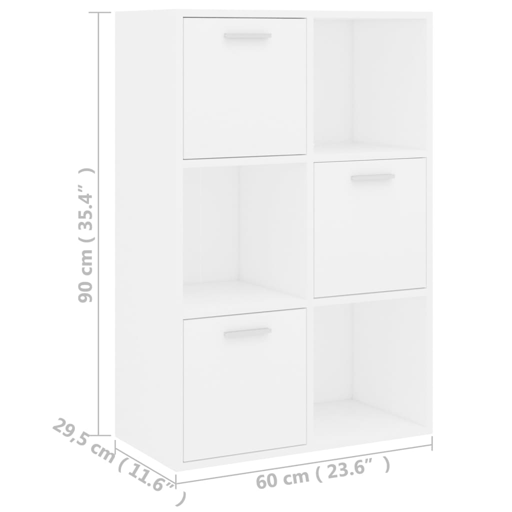 Galleria Design Storage Cabinet White 60x29.5x90 cm Engineered Wood