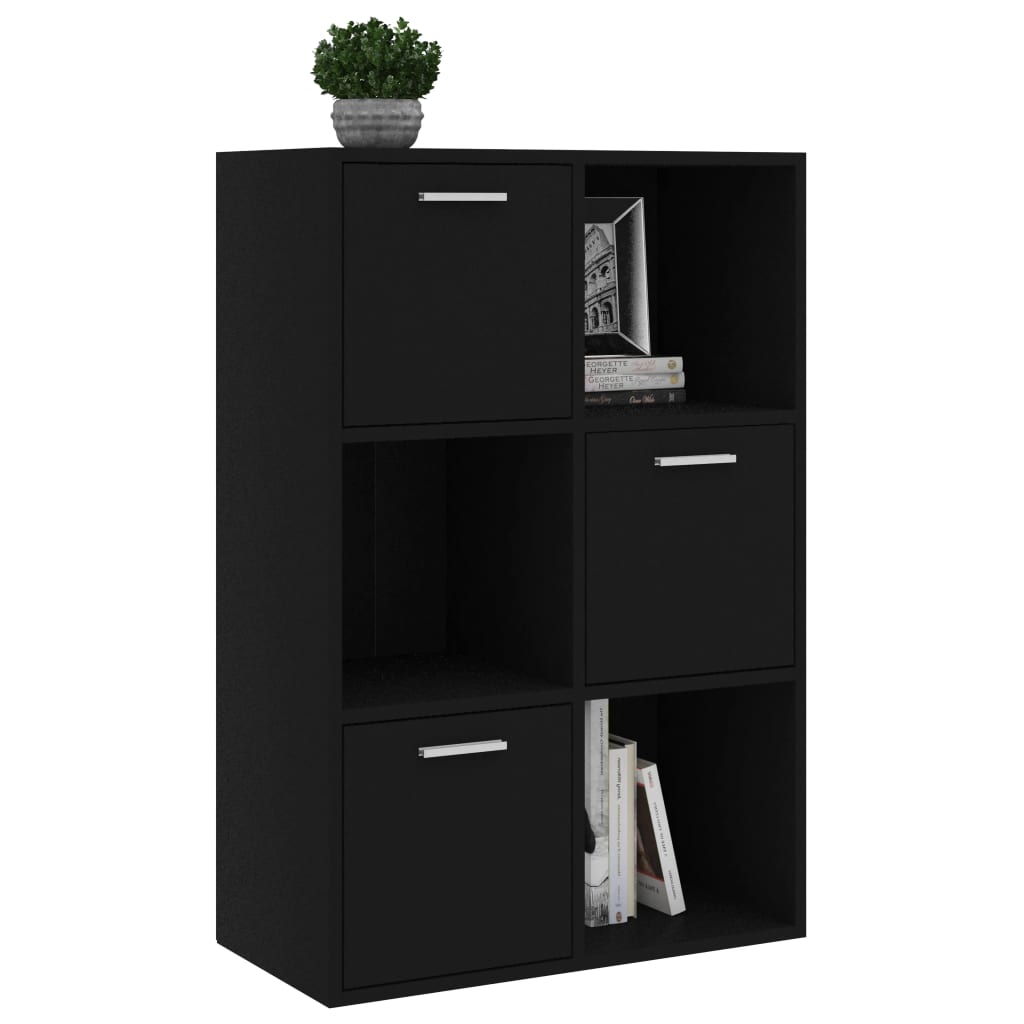 Galleria Design Storage Cabinet Black 60x29.5x90 cm Engineered Wood