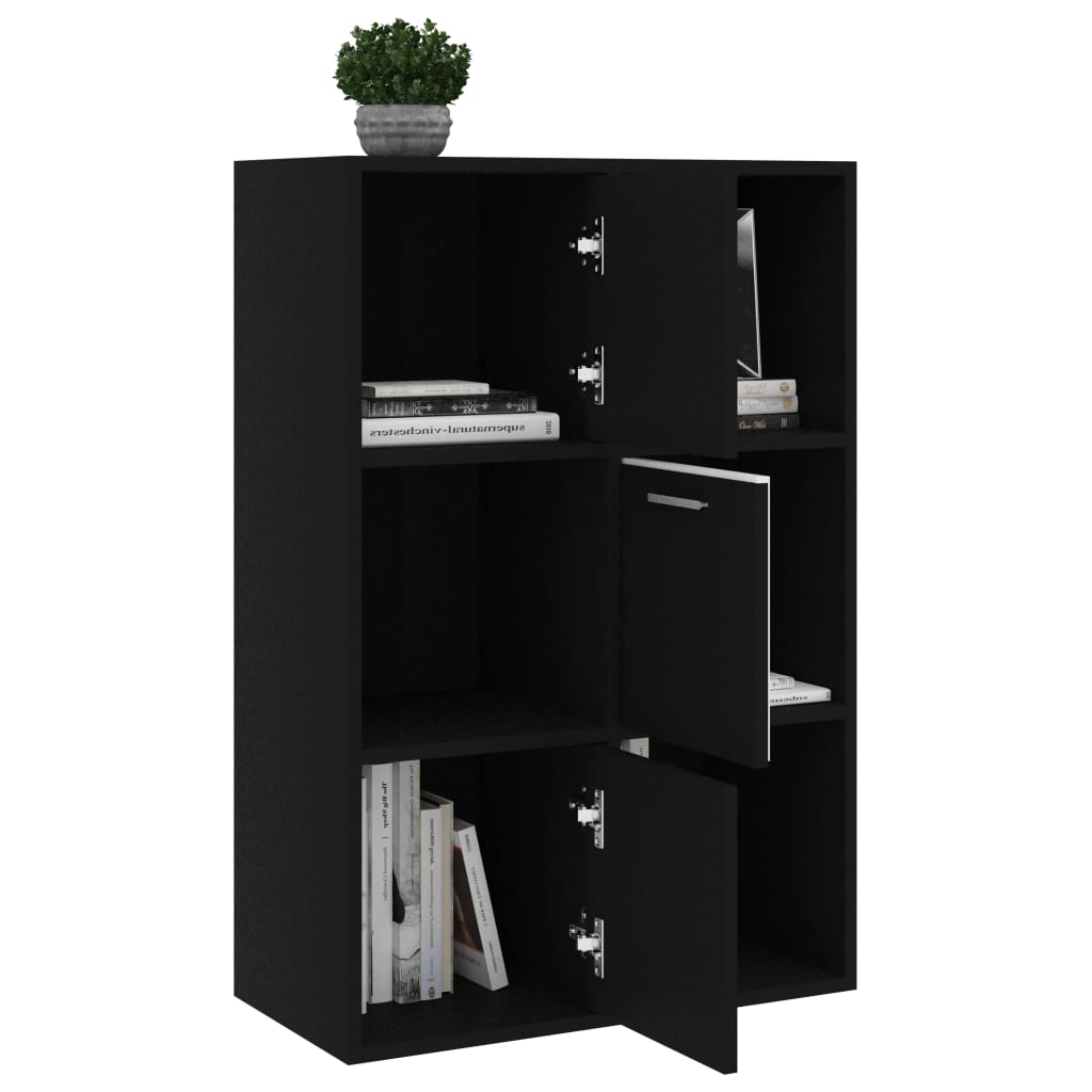 Galleria Design Storage Cabinet Black 60x29.5x90 cm Engineered Wood