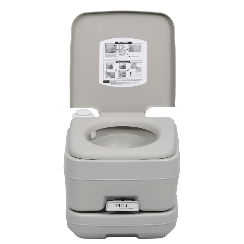Galleria Design Portable Camping Toilet Grey 10+10 L
