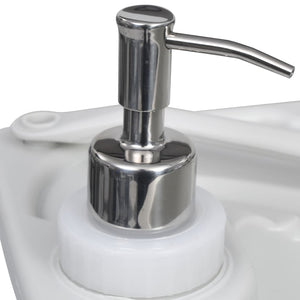 Galleria Design Portable Camping Toilet and Handwash Stand Set Grey