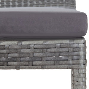 Galleria Design 5 Piece Outdoor Bar Set Poly Rattan and Wood Acacia Grey