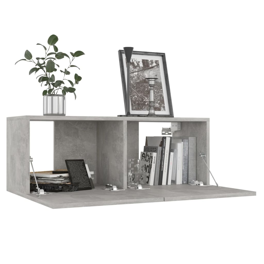 Galleria Design TV Cabinet Concrete Grey 80x30x30 cm Engineered Wood