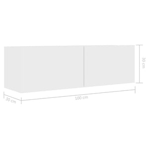 Galleria Design TV Cabinet White 100x30x30 cm Engineered Wood