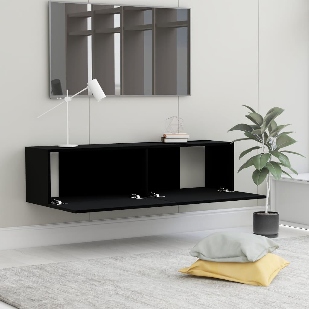 Galleria Design TV Cabinet Black 120x30x30 cm Engineered Wood
