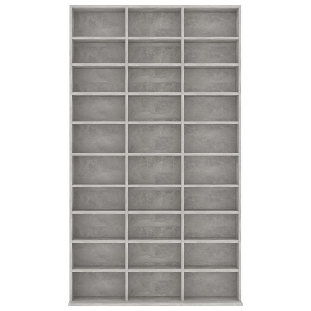 Galleria Design CD Cabinet Concrete Grey 102x16x177.5 cm Engineered Wood