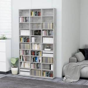 Galleria Design CD Cabinet Concrete Grey 102x16x177.5 cm Engineered Wood