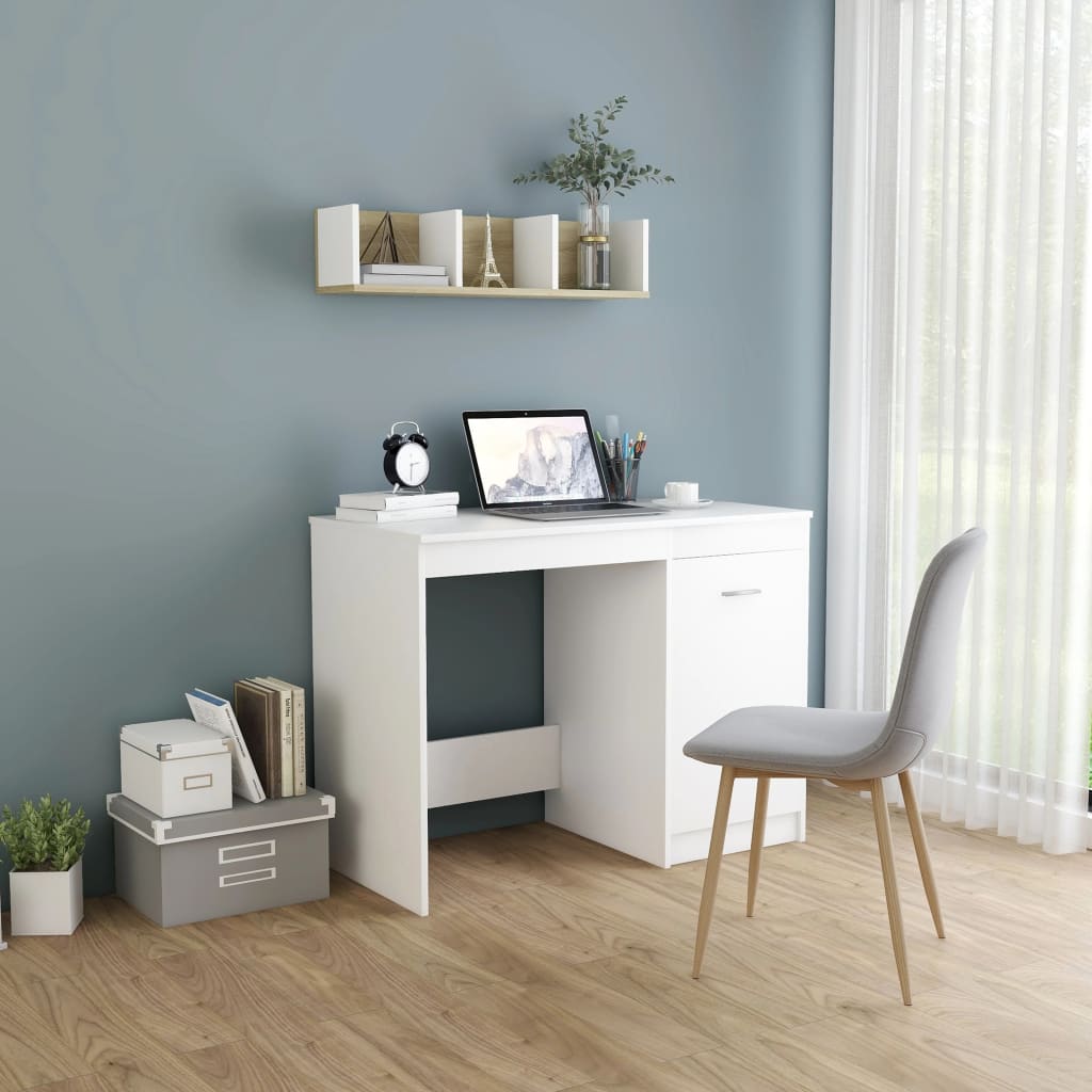 Galleria Design Desk White 100x50x76 cm Engineered Wood