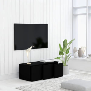 Galleria Design TV Cabinet Black 80x34x30 cm Engineered Wood