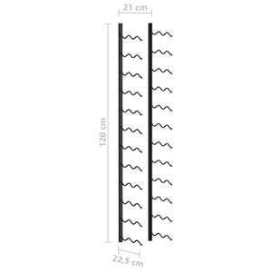 Galleria Design Wall-mounted Wine Rack for 24 Bottles Black Iron