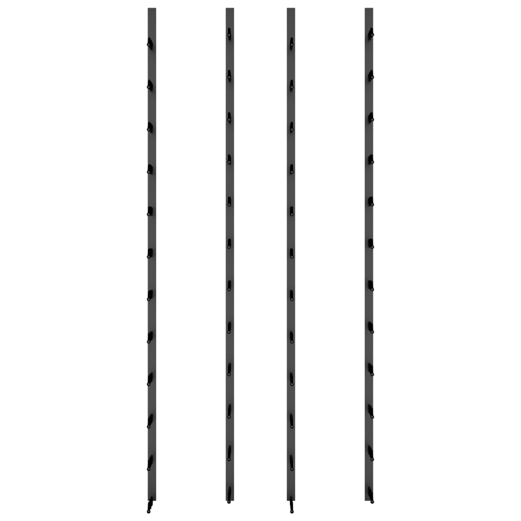 Galleria Design Wall-mounted Wine Racks for 48 Bottles 2 pcs Black Iron