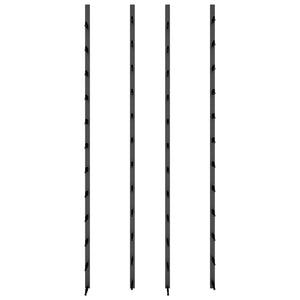 Galleria Design Wall-mounted Wine Racks for 48 Bottles 2 pcs Black Iron