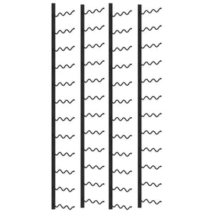 Galleria Design Wall-mounted Wine Racks for 72 Bottles 2 pcs Black Iron