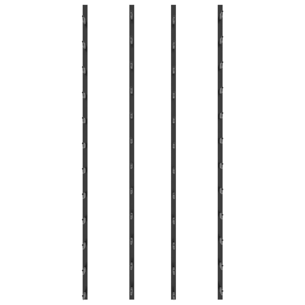 Galleria Design Wall-mounted Wine Racks for 72 Bottles 2 pcs Black Iron