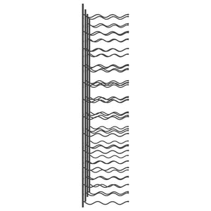 Galleria Design Wall-mounted Wine Racks for 72 Bottles 2 pcs Black Iron